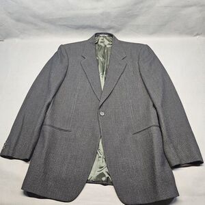 Giorgio Armani Mens Blazer 41r Shepards Check Patern Neiman Marcus Designer Col.